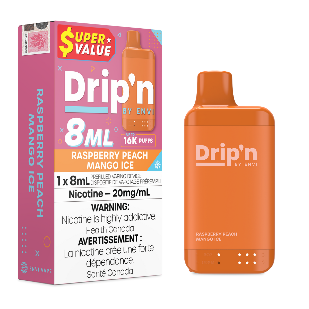 Drip&#39;n 8ML - 16k Disposable (ON)