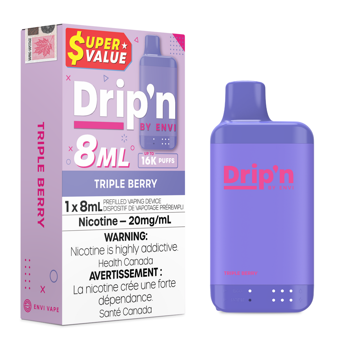 Drip&#39;n 8ML - 16k Disposable (ON)