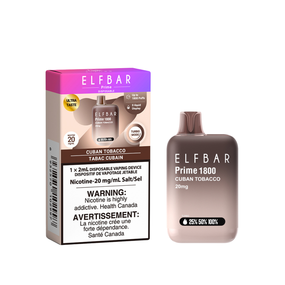 ELF Bar Prime 1800 Disposable Vape (ONTARIO)