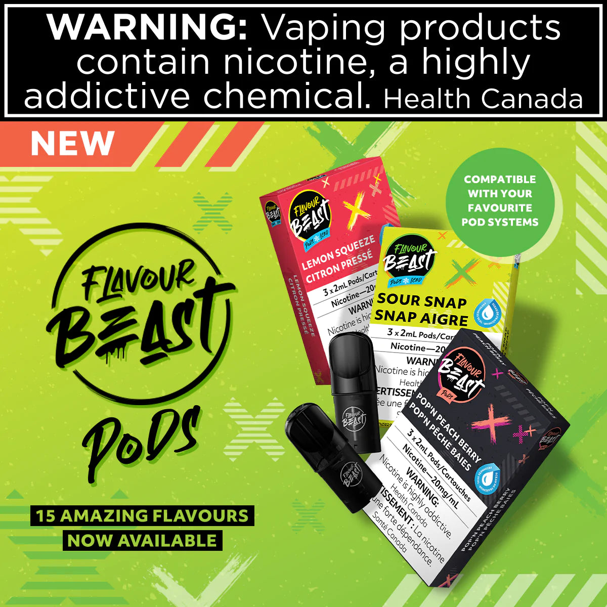 Flavour Beast Pod Pack - 3/Pk (ONTARIO)